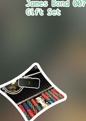 James bond luxury poker set